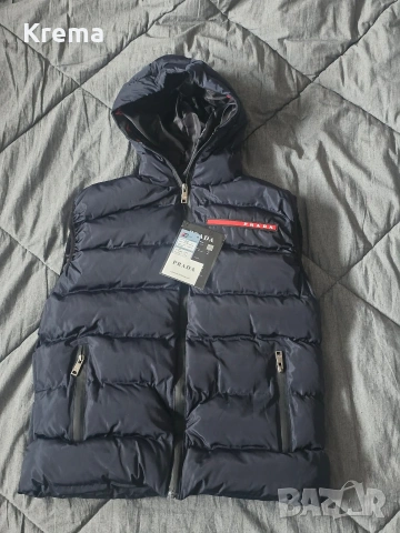 Мъжки елек с качулка -нов