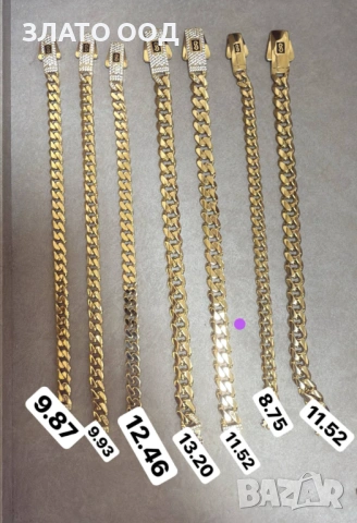 Златни гривни  MONACO 14К, снимка 3 - Гривни - 47409833