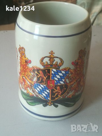 Немска халба за бира. Бавария. HUBER. Чаша. Герб. Germany. Голяма халба керамика. , снимка 10 - Колекции - 40668128