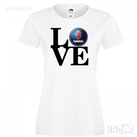 Дамска тениска Saab LOVE, снимка 3 - Тениски - 32852058