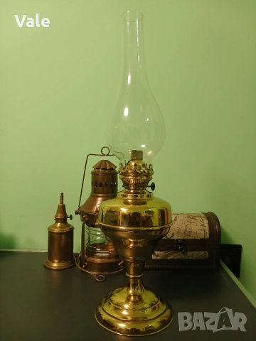 Старинна газова лампа, снимка 3 - Антикварни и старинни предмети - 53065565