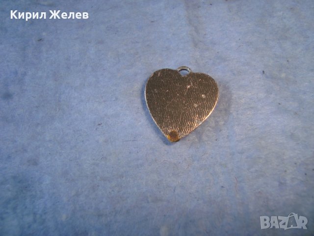 СТАРА ПОЗЛАТЕНА СЪРЦЕВИДНА ИКОНКА ПРАВОСЛАВНА 12576, снимка 7 - Антикварни и старинни предмети - 36953934