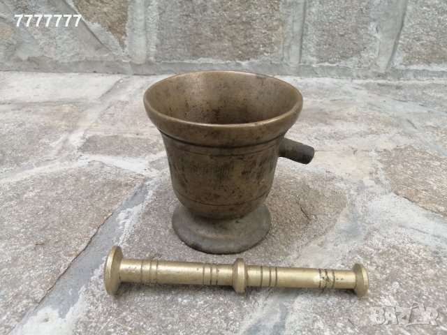 Стар български бронзов хаван / хаванче, снимка 3 - Антикварни и старинни предмети - 28827772