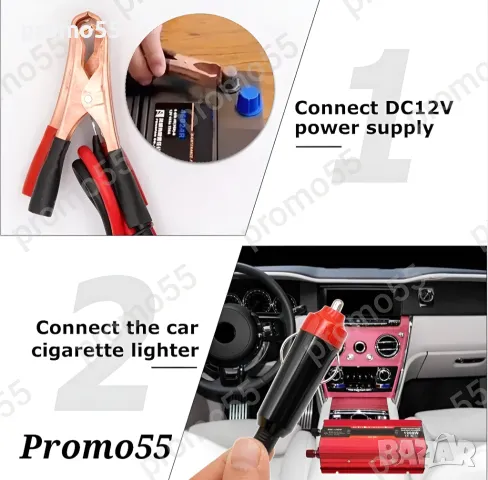 Инвертор с LED дисплей от 500w 1000w 2000w 4000w 12v 220v / 24v 220v, снимка 6 - Аксесоари и консумативи - 39253241