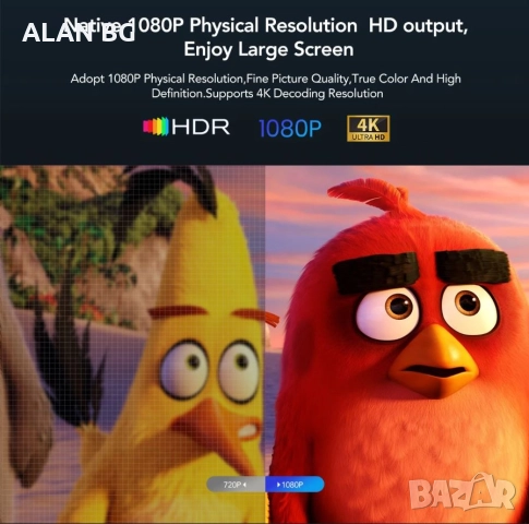 Проектор ISINBOX Q10 🔥 за домашно кино, снимка 5 - Плейъри, домашно кино, прожектори - 52475964