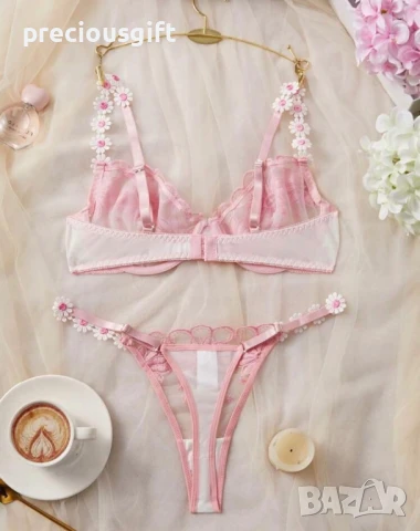 Дамско секси бельо с бродирана дантела, налично в различни цветове, снимка 8 - Бельо - 51394841