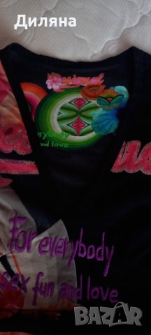 Блузи с къс ръкав Desigual L, снимка 2 - Тениски - 39006708