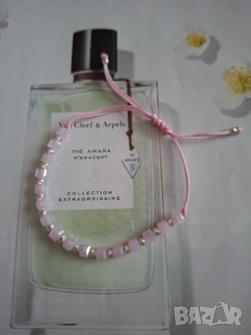 Гривна с розов кварц и сребро 925, снимка 3 - Гривни - 53033846