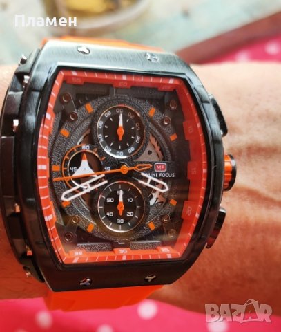 часовник кварцов хронограф MINI FOCUS силиконова каишка Автоматична дата , снимка 4 - Мъжки - 40659357