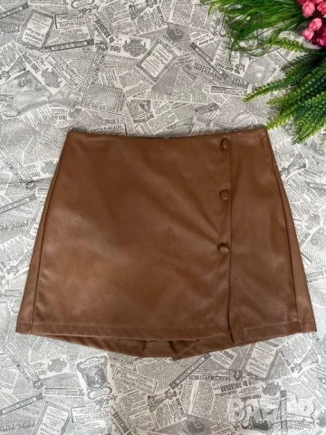 кожена пола панталон , снимка 4 - Къси панталони и бермуди - 50949350