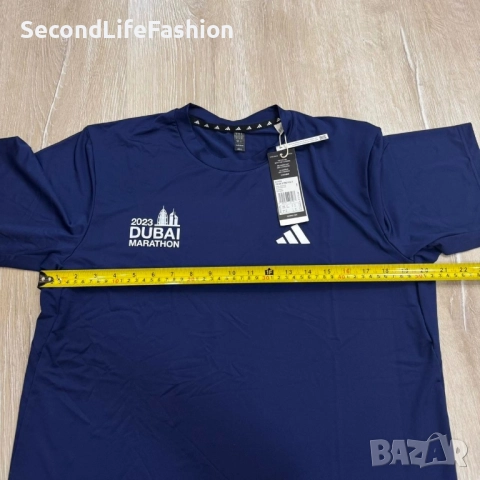 Мъжка тениска Adidas Performance Dubai Marathon 2023, нова с етикети, тъмносиня, размер M, снимка 5 - Тениски - 52658244