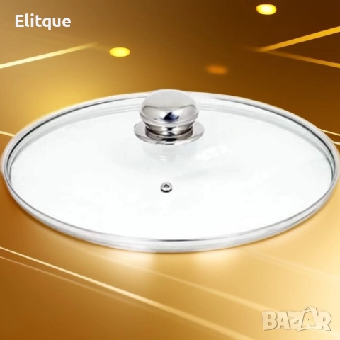 Стъклен капак с борд и отвор за пара Rosberg R51210GC20, 20см./22см./24см./26см/28см., снимка 2 - Други - 52862517