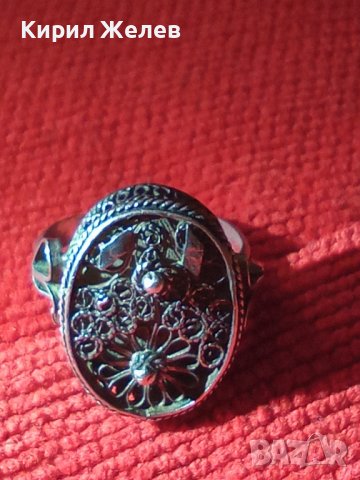 СРЕБЪРЕН ФИЛИГРАНЕН ПРЪСТЕН СТАРИННА АЖУРНА РЪЧНА ИЗРАБОТКА СРЕБРО с ГРАНУЛАЦИЯ БИЖУ УНИКАТ 22724