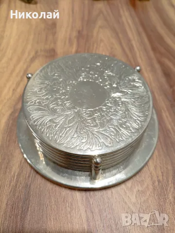 Посребрени Поставки за чаши LEONARD HONG KONG , снимка 1