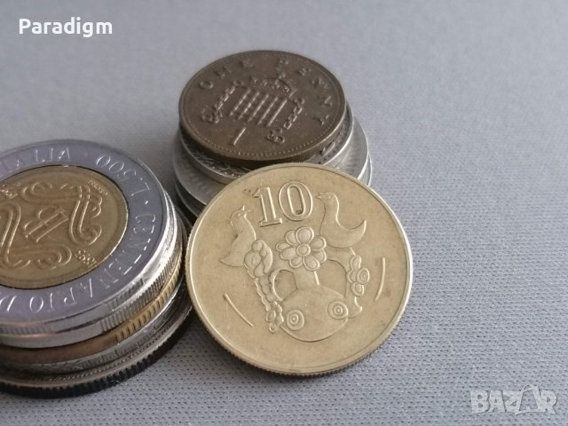 Монета - Кипър - 10 цента | 2002г.