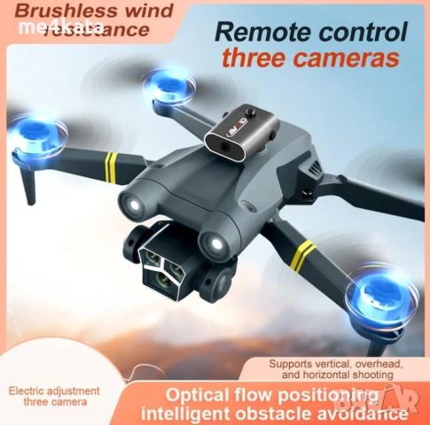 Сгъваем Дрон KLG M3 MAX – Двойна HD Камера 4K, Избягване на Препятствия, 35 Мин. Полет, 120° Широкоъ, снимка 2 - Камери - 52733474