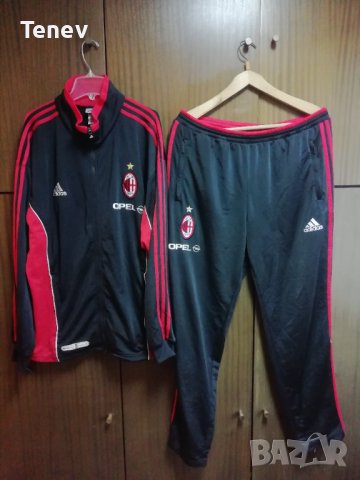 AC Milan 1999/2000 Adidas Vintage оригинален анцуг комплект долнище + горнище Милан Адидас Opel, снимка 1 - Спортни дрехи, екипи - 43090540