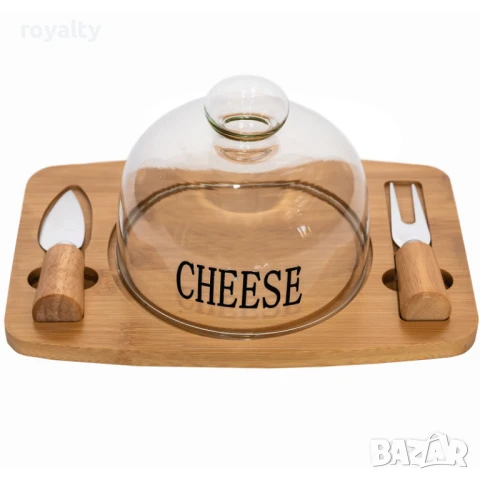 Поднос за сирене с бамбукова дъска
