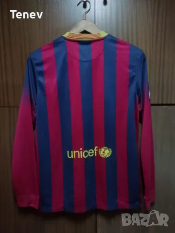 Барселона 2013/2014 оригинална тениска фланелка с дълги ръкави Barcelona Nike размер М , снимка 2 - Тениски - 49497348