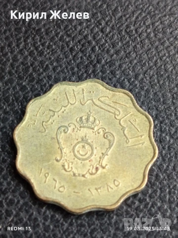 Две монети 10 филса 1967г. Ирак / 5 милима 1965г. Либия за КОЛЕКЦИЯ ДЕКОРАЦИЯ 25081, снимка 7 - Нумизматика и бонистика - 51416627