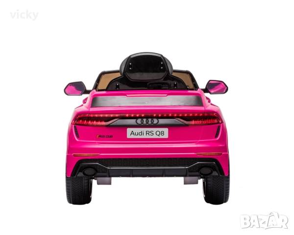 Лицензирана розова акумулаторна кола, Audi RSQ8, снимка 4 - Коли, камиони, мотори, писти - 52094920