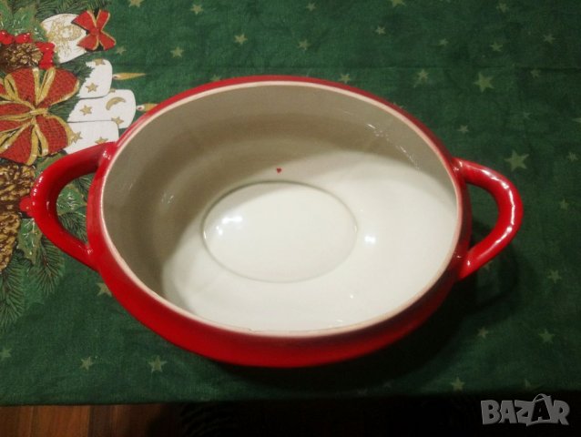 Червен порцеланов супник, снимка 2 - Антикварни и старинни предмети - 35247153