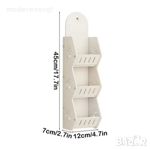 Стенен рафт за баня, 3 реда органайзер за баня, хол, кухня, снимка 5 - Етажерки - 51581818