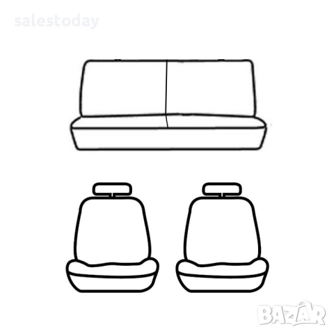 Тапицерия за кола, Калъфи за седалки 2/3 - 1/3, VW, универсална, снимка 3 - Аксесоари и консумативи - 34717234