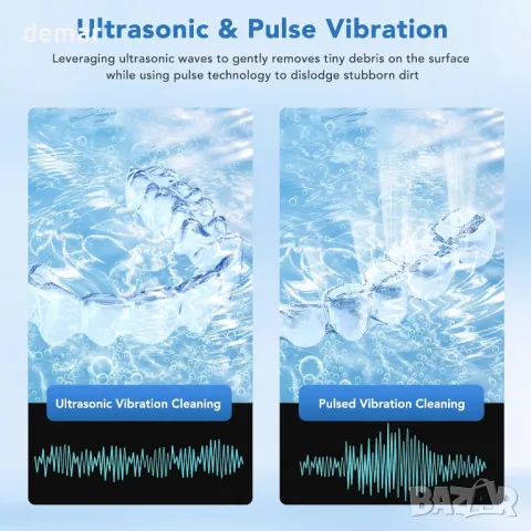 Accwork ултразвуков почистващ апарат за протези, 45kHz, 4 режима, цифров таймер, 200 мл, черен, снимка 3 - Други - 50190216