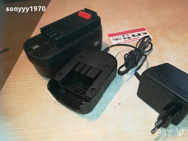 black & decker battery 18v+charger 0805211835, снимка 3 - Винтоверти - 32803840