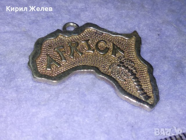 AFRICA ФИГУРАЛЕН СРЕБЪРЕН АРТ МЕДАЛЬОН СРЕБРО 925 във ФОРМАТА на КОНТИНЕНТА АФРИКА 40519, снимка 4 - Колиета, медальони, синджири - 43223983