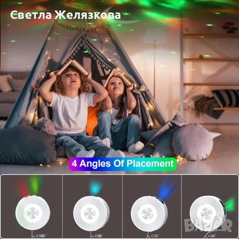3D Led проектор тип Звездно небе с дистанционно, детска нощна лампа, снимка 4 - Плейъри, домашно кино, прожектори - 44098286