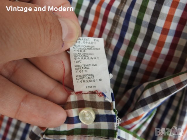 PAUL & SHARK мъжка карирана риза (L), снимка 8 - Ризи - 37022127