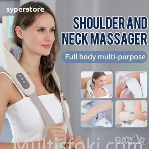 Масажор за Врат Digital One SP01088, безжичен масажор, многоточков масажор, Neck Massager, шиацу Мас, снимка 10 - Масажори - 50469788