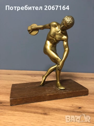 Бронзова фигура на дискохвъргач, снимка 11 - Антикварни и старинни предмети - 50578554