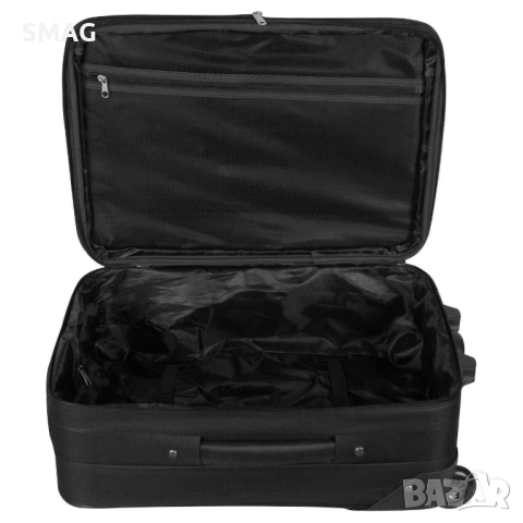 Куфар с колелца за пътуване, черен, 54л_1155898, снимка 4 - Куфари - 52200004