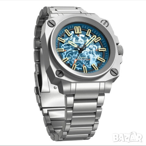 Мъжки часовник FeelNever Creative Автоматичен механизъм, снимка 2 - Мъжки - 52395258