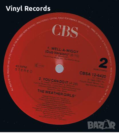The Weather Girls ‎– Well-A-Wiggy ,Vinyl , 12", снимка 3 - Грамофонни плочи - 33674501