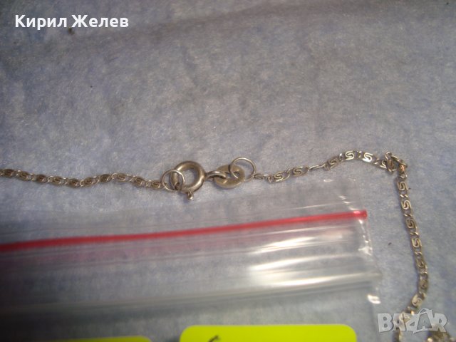 ФИНО НЕЖНО СРЕБЪРНО МАРКАЗИТЕНО КОЛИЕ СРЕБРО 925 с ВЕРИЖКА Тип ПЛЕТКА МЕЧА СТЪПКА 23292, снимка 4 - Колиета, медальони, синджири - 38352398