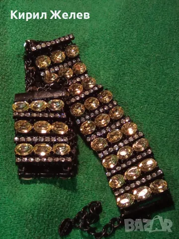 РАЗКОШНА БЛЕСТЯЩА КРИСТАЛНА МАРКОВА МОДНА РЕТРО АРТ СТИЛ ОГЪРЛИЦА на ZARA 47383, снимка 18 - Колиета, медальони, синджири - 47297723