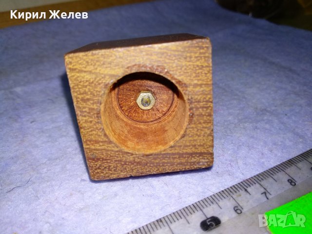 СТАРА ИНТЕРЕСНА НАГРАДА " СРЕБЪРНА " За 2-ро МЯСТО МЕТАЛНА с ДЪРВЕН ПОСТАМЕНТ 41344, снимка 10 - Колекции - 43980885