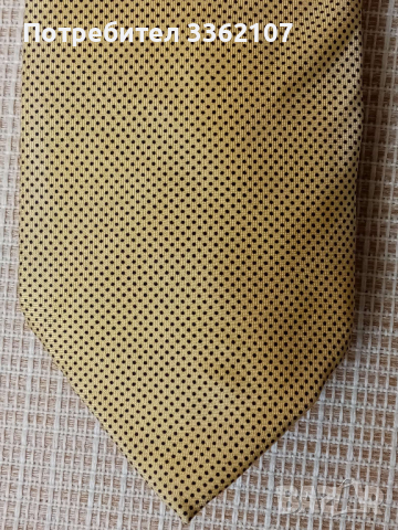 жълта мъжка копринена вратовръзка, снимка 3 - Други - 36539342