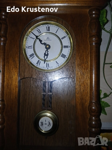 Декоративен класически стенен часовник с махало, снимка 2 - Стенни часовници - 52443846