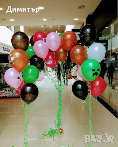 20бр.Балони Minecraft парти майнкрафт микс балон маинкрафт mainkraft