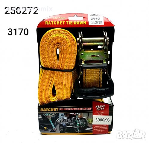 Колан за укрепване на багаж, Въже за багаж с притягане, С тресчотка - 3170