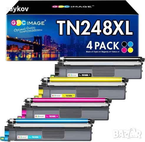 Тонер Brother multipack TN-248XL, 4 Цвята Лазерен Принтер