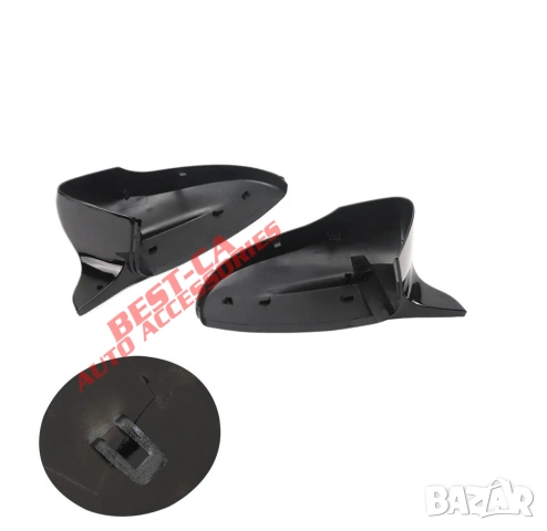 Капаци за огледала със щипки черен пиано лак Batman Style подходящи за Volkswagen Passat B7, CC, снимка 5 - Аксесоари и консумативи - 53017399