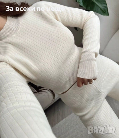 Дамски Плетен Комплект - Черно Или Кафяво Код BS-66, снимка 6 - Комплекти - 52005056