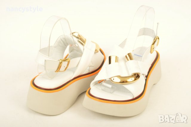Дамски сандали на платформа от естествена кожа - Два цвята, снимка 8 - Сандали - 40166996