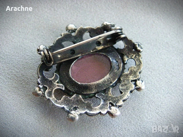Стара сребърна британска брошка, снимка 4 - Други - 50998442